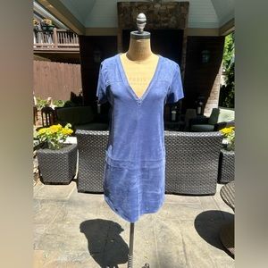 LAVENDER BROWN Suede Blue Dress NWT